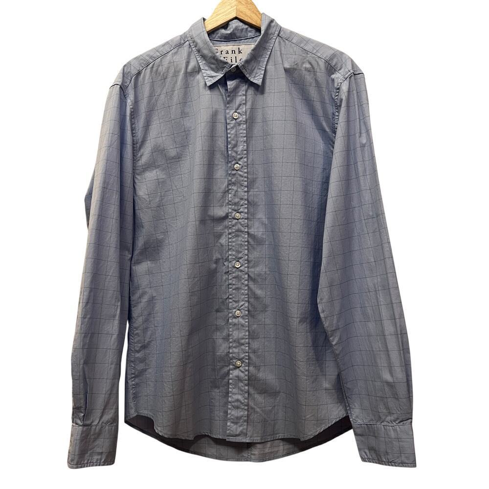 Frank & Eileen Finbar Light Blue Large‎ Plaid Check Button Up Collared Shirt, L